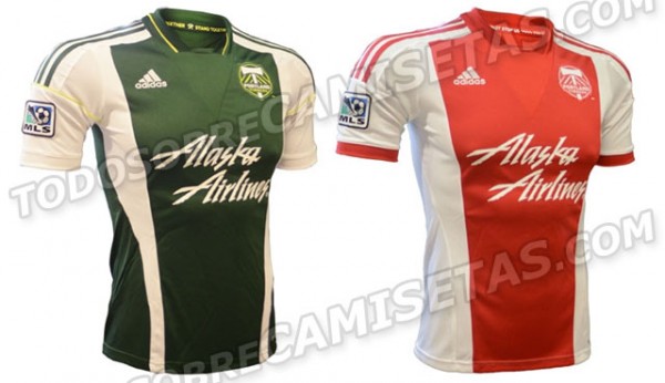 portland home away shirts 600x346 Portland Timbers Home and Away Shirts for 2013 Season Leaked [PHOTOS]